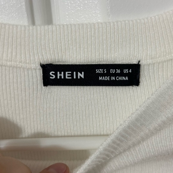 SHEIN Women’s White Long Sleeve Shirt - Picture 4 of 5